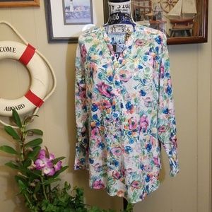 Lane Bryant watercolour top